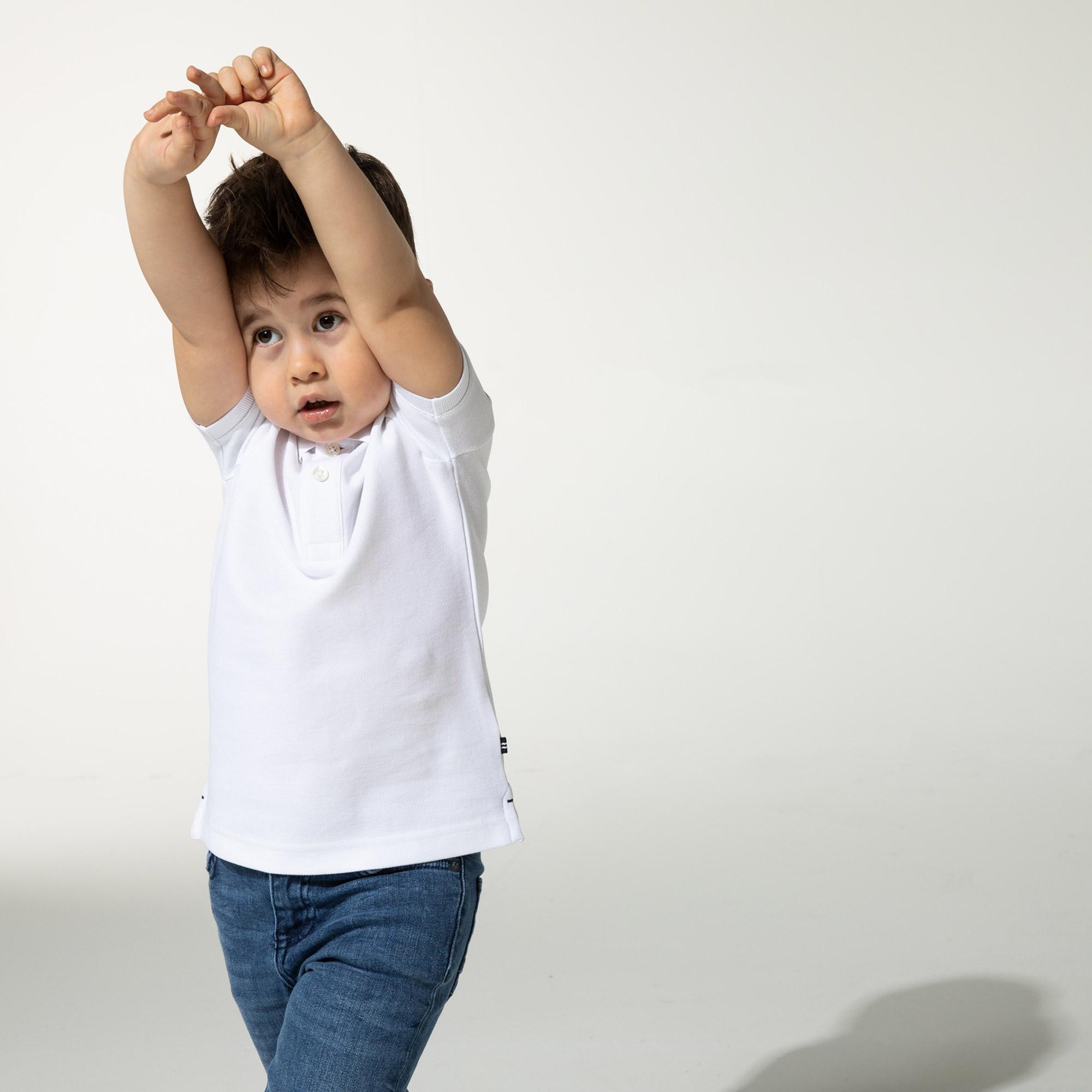 Nautica Erkek Çocuk Beyaz Kısa Kollu Polo Yaka T-Shirt