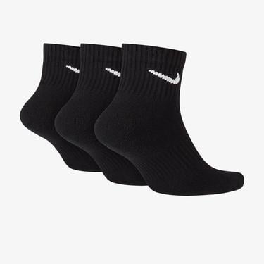  Nike Everyday Cush Ankle 3' lü Unisex Siyah Çorap