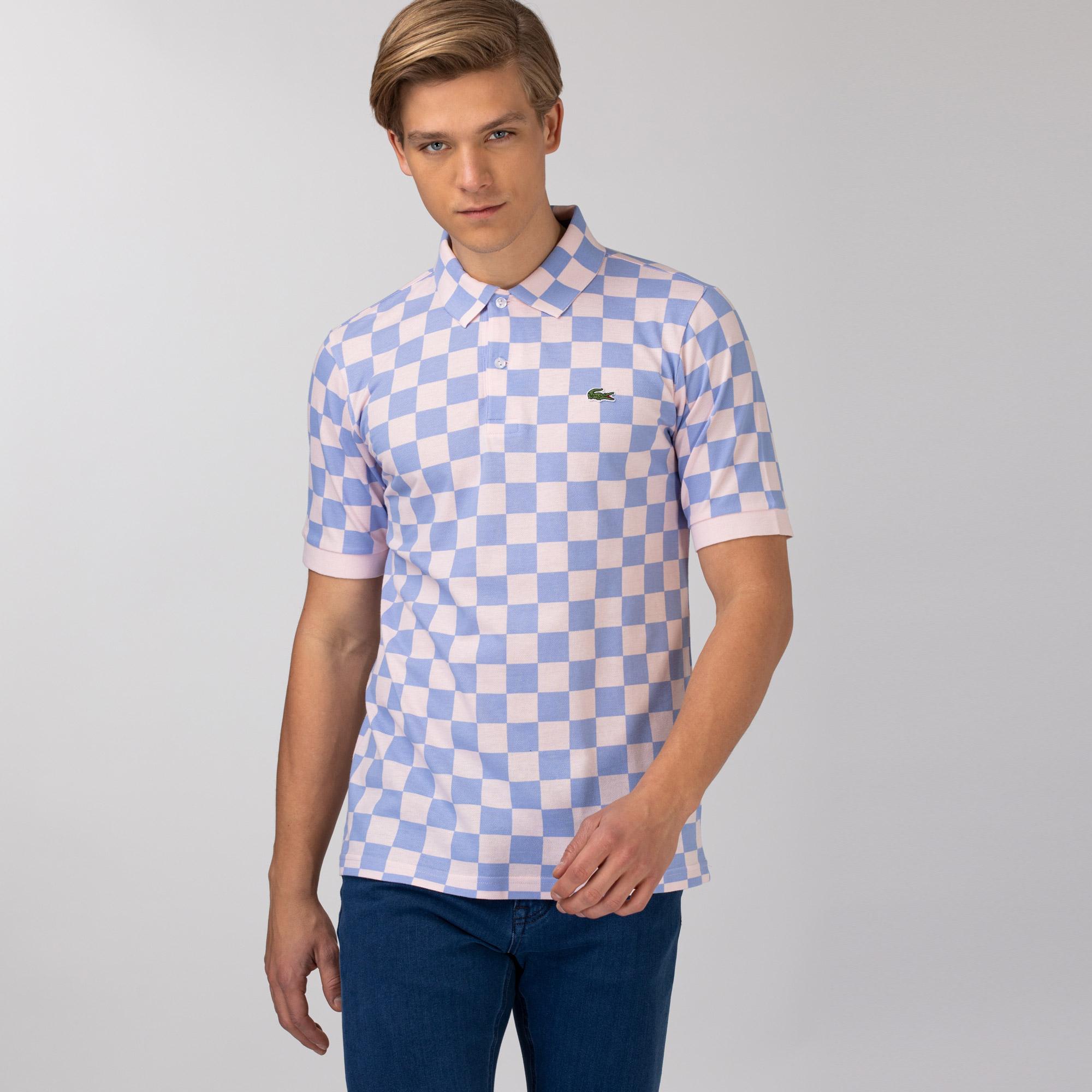 Lacoste L!ve Unisex Çizgili Renkli Polo