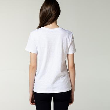 Nautica Kadın Beyaz Baskılı T-Shirt