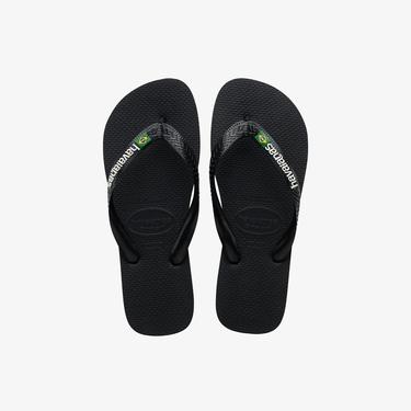  Havaianas Brasil Logo Erkek Siyah Terlik