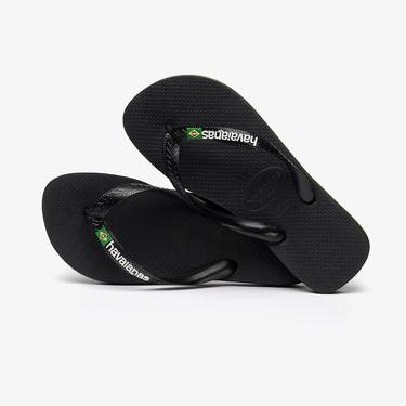  Havaianas Brasil Logo Erkek Siyah Terlik