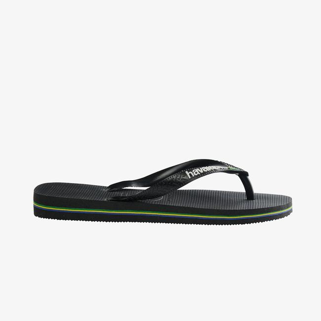  Havaianas Brasil Logo Erkek Siyah Terlik