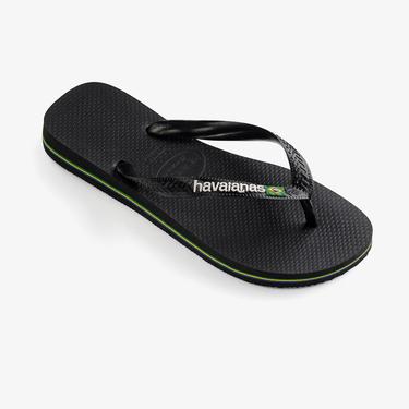  Havaianas Brasil Logo Erkek Siyah Terlik