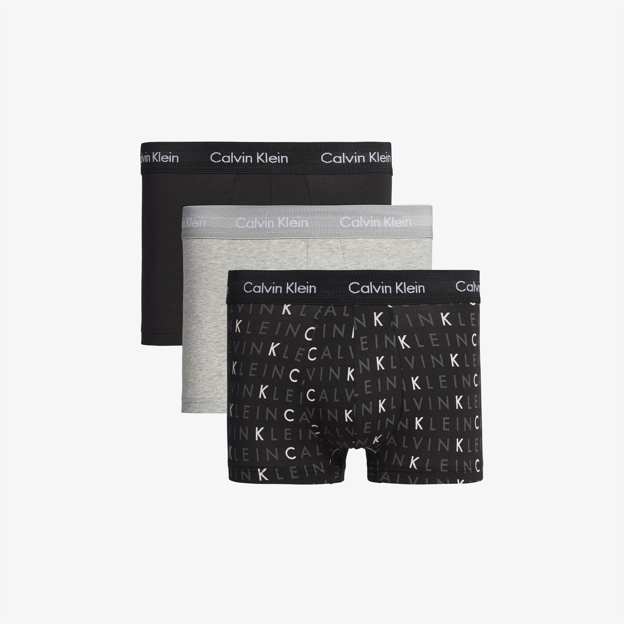 Calvin Klein 3'lü Erkek Siyah/Gri Boxer