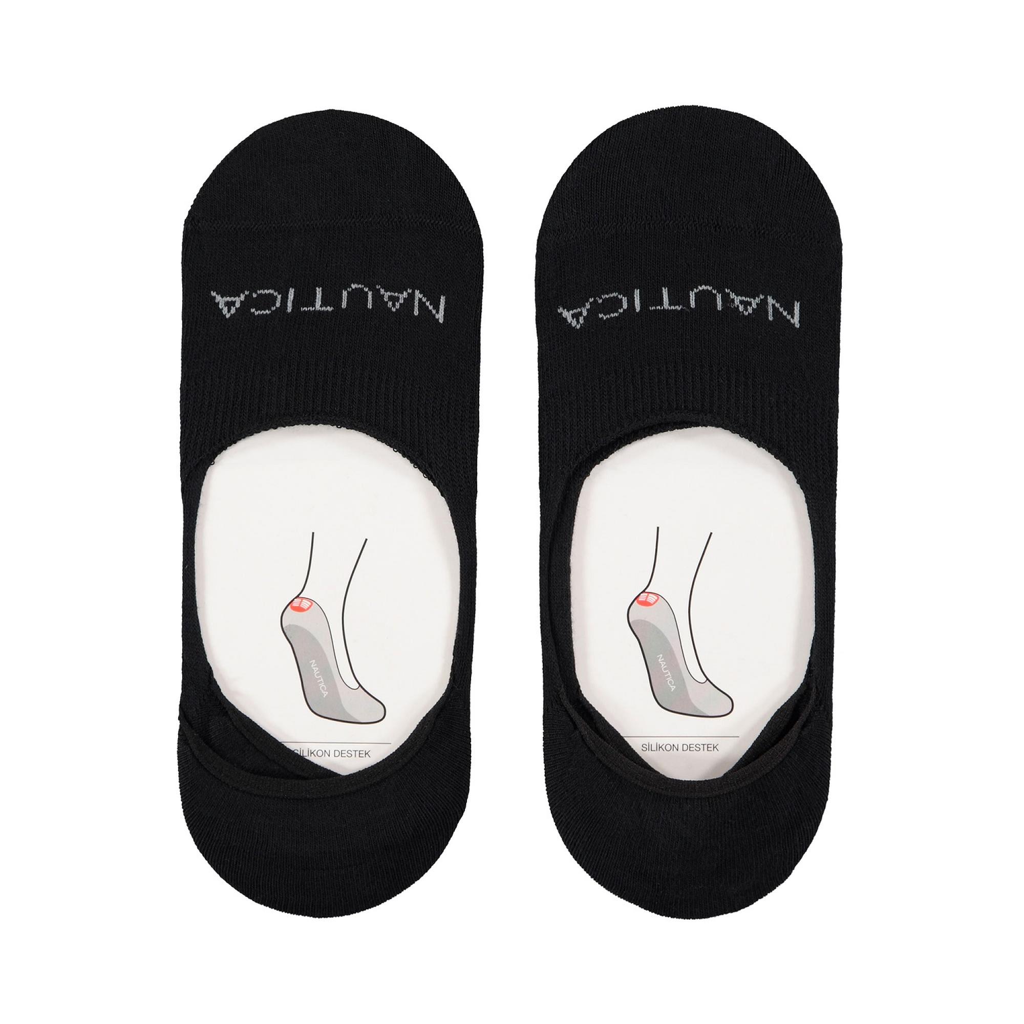 Nautica Unisex Siyah 2Li Babet Çorap