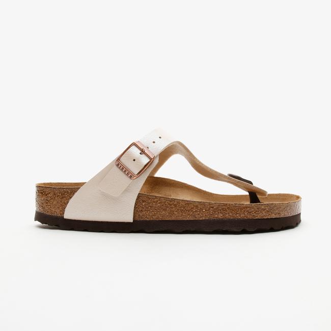  Birkenstock Gizeh Birko-Flor Graceful Kadın Beyaz Sandalet
