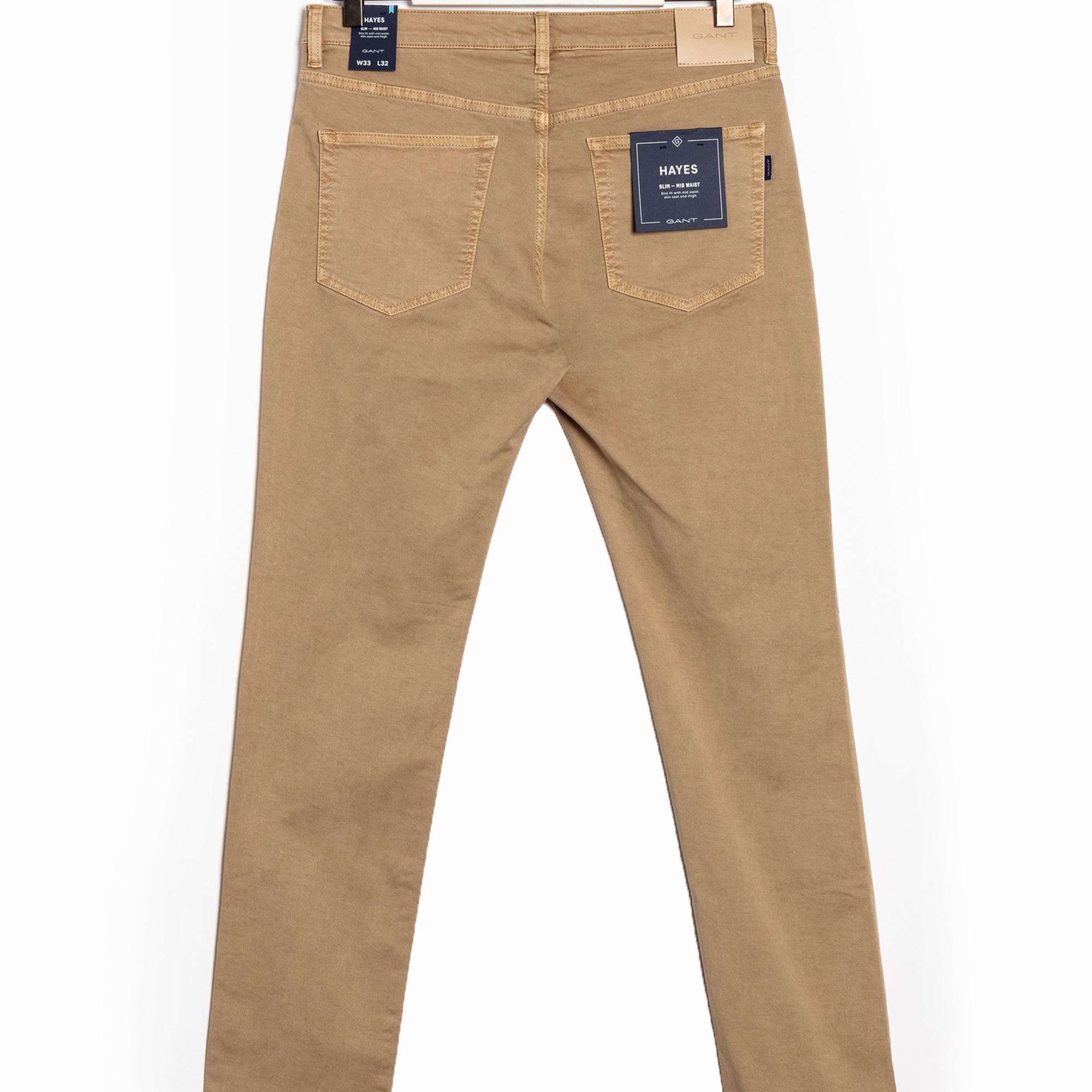 GANT Erkek Bej Slim Fit Hayes Pantolon