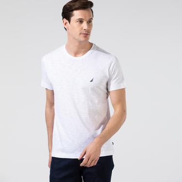  Nautica Erkek Beyaz Standart Fit T-Shirt