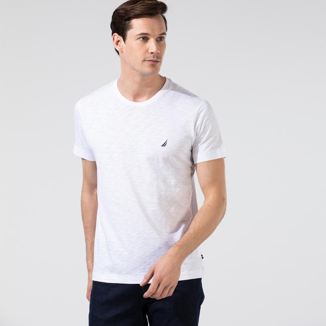  Nautica Erkek Beyaz Standart Fit T-Shirt
