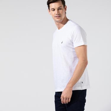  Nautica Erkek Beyaz Standart Fit T-Shirt