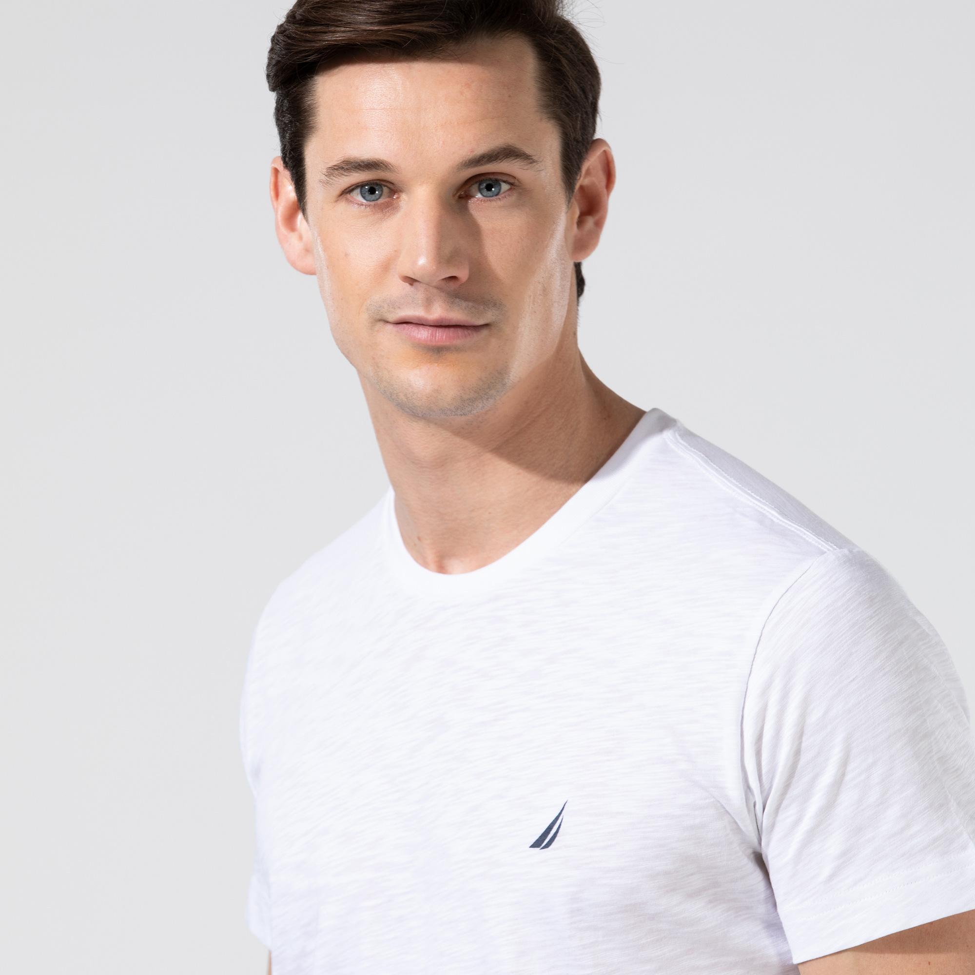 Nautica Erkek Beyaz Standart Fit T-Shirt