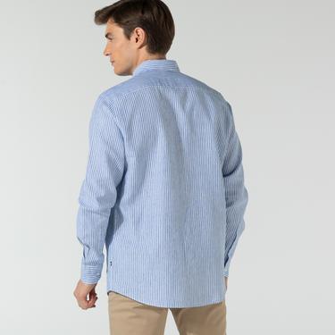  Nautica Erkek Lacivert Classic Fit Kareli Uzun Kollu Gömlek