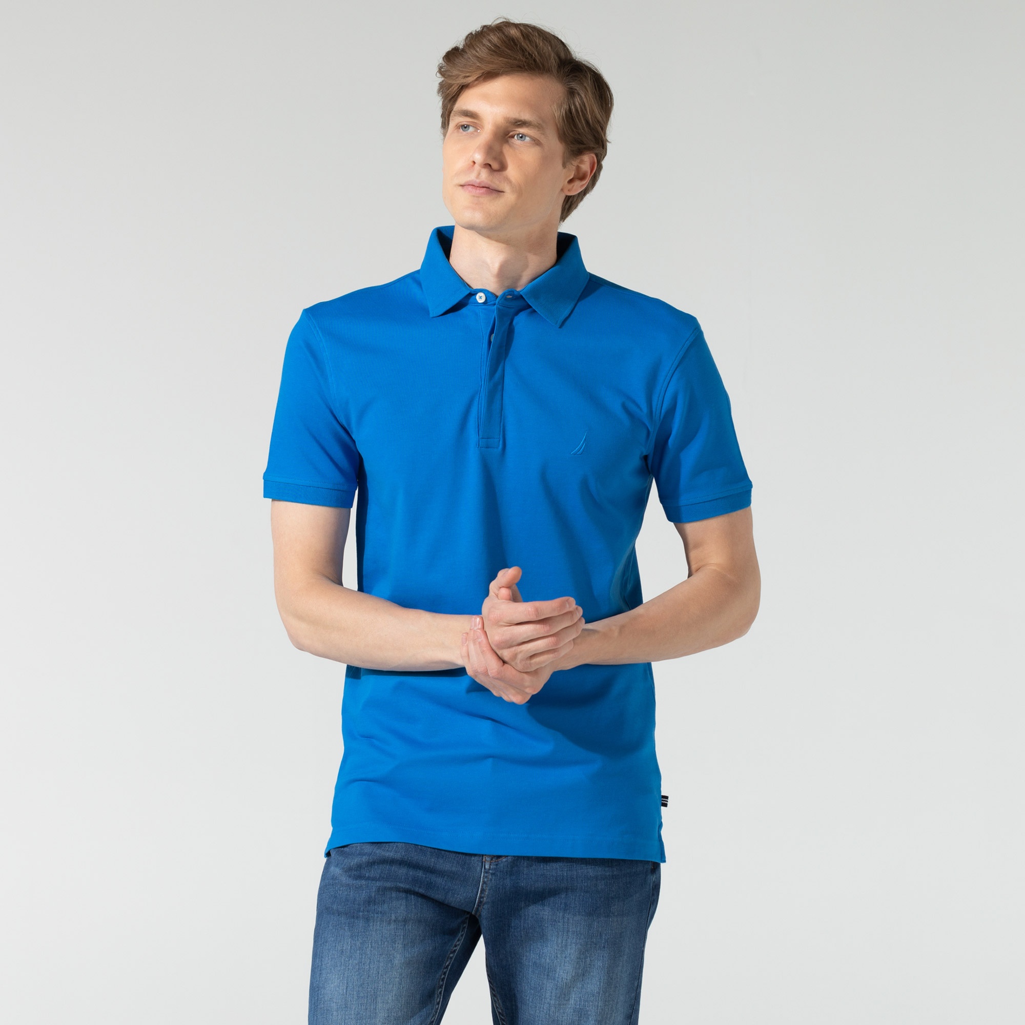 Nautica Erkek Mavi Slim Fit Polo