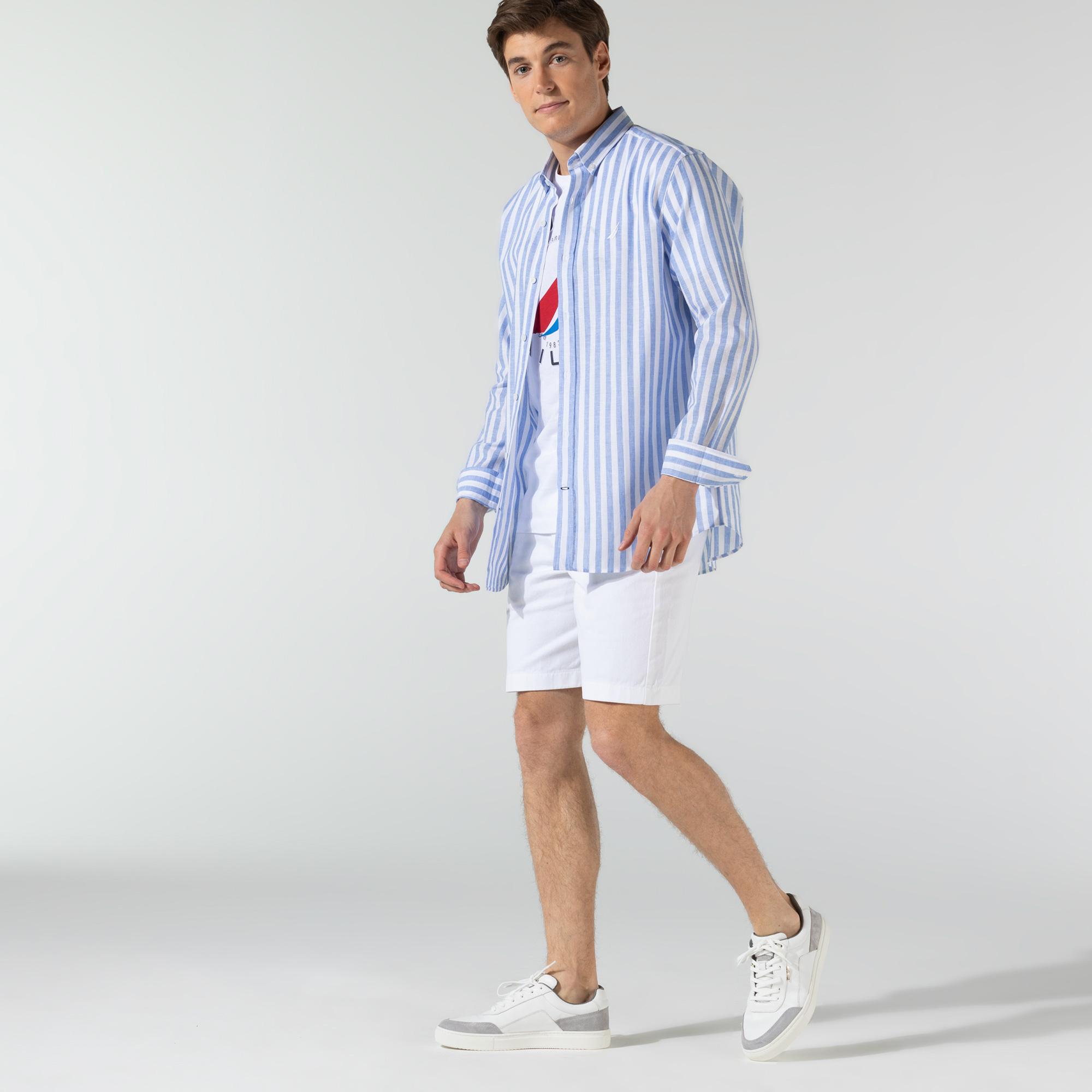 Nautica Beyaz Classic Fit Şort