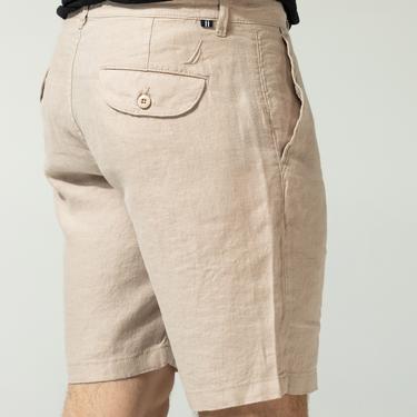  Nautica Erkek Bej Keten Bermuda Şort