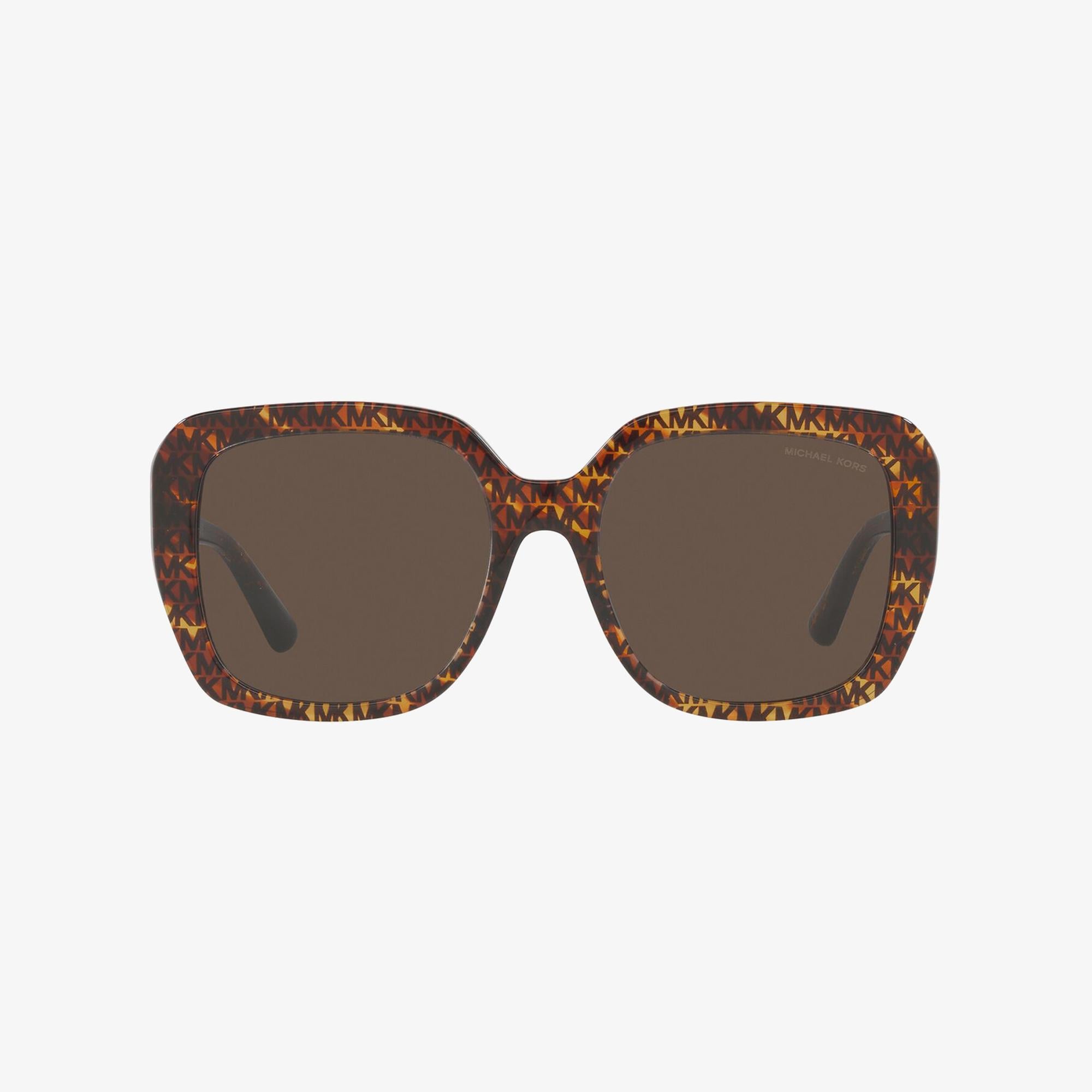 MICHAEL KORS 0MK2140 Manhasset Kadın Mk Logo Print Tortoise Güneş Gözlüğü