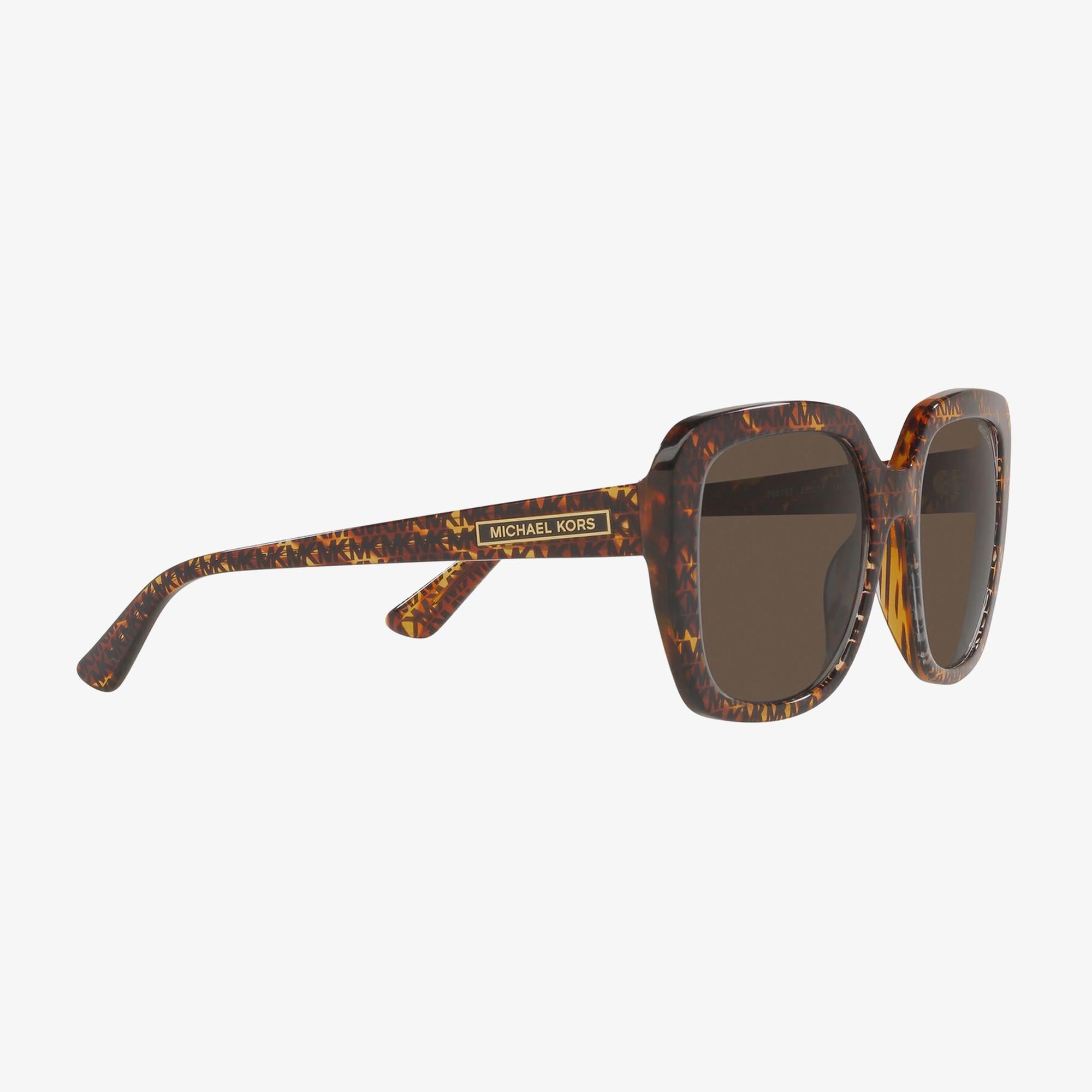 MICHAEL KORS 0MK2140 Manhasset Kadın Mk Logo Print Tortoise Güneş Gözlüğü