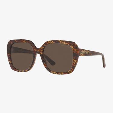  MICHAEL KORS 0MK2140 Manhasset Kadın Mk Logo Print Tortoise Güneş Gözlüğü