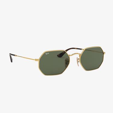  RAY-BAN 0RB3556N Octagonal Unisex Gold Güneş Gözlüğü