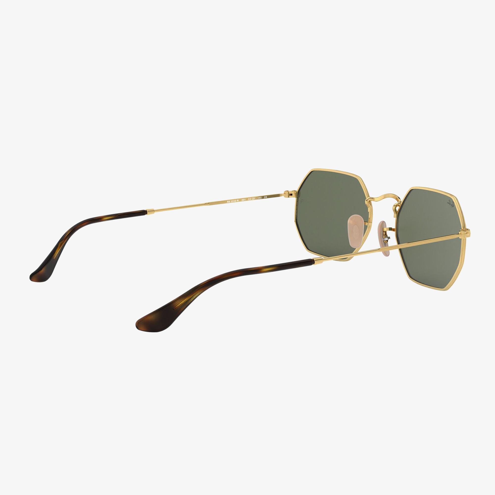 RAY-BAN 0RB3556N Octagonal Unisex Gold Güneş Gözlüğü