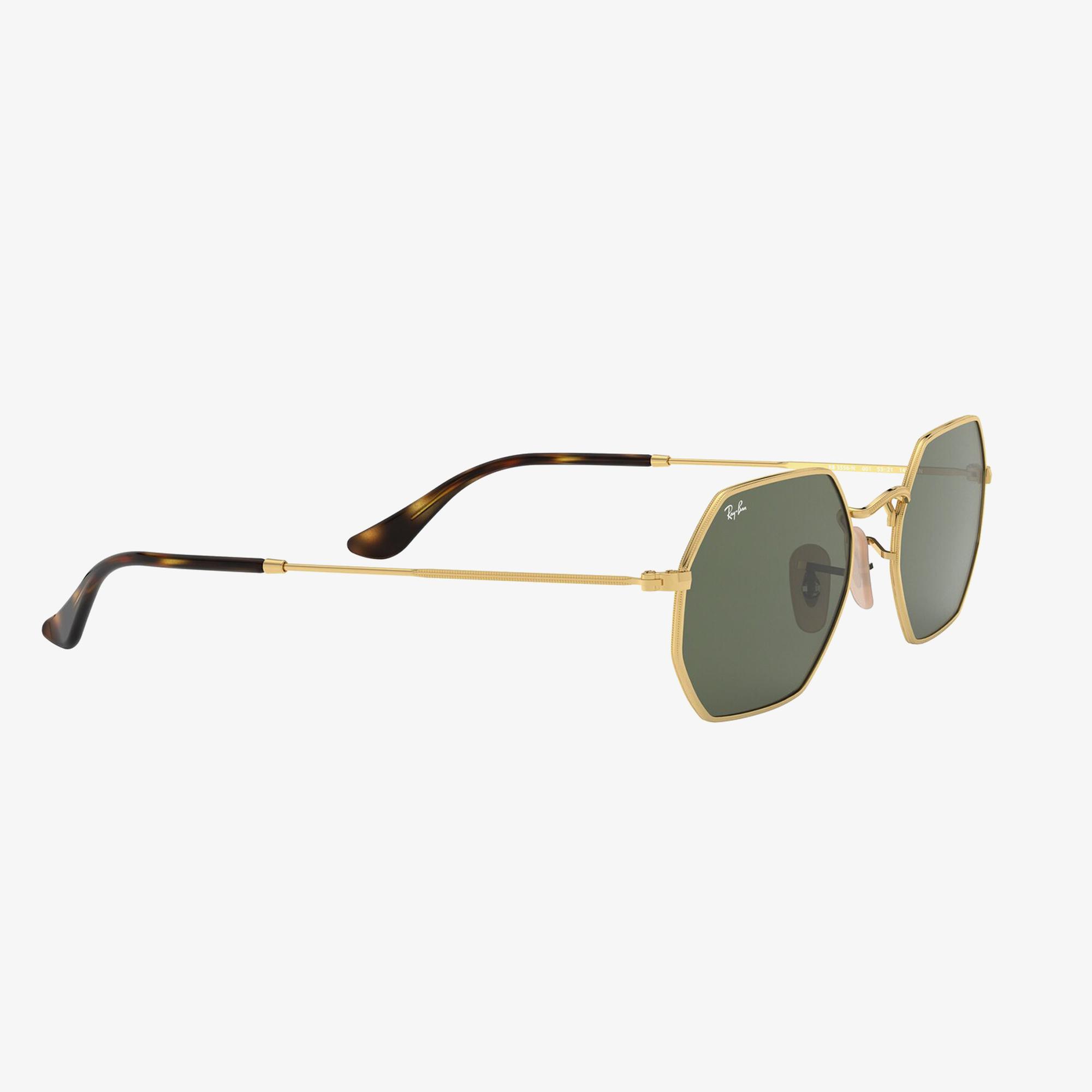 RAY-BAN 0RB3556N Octagonal Unisex Gold Güneş Gözlüğü