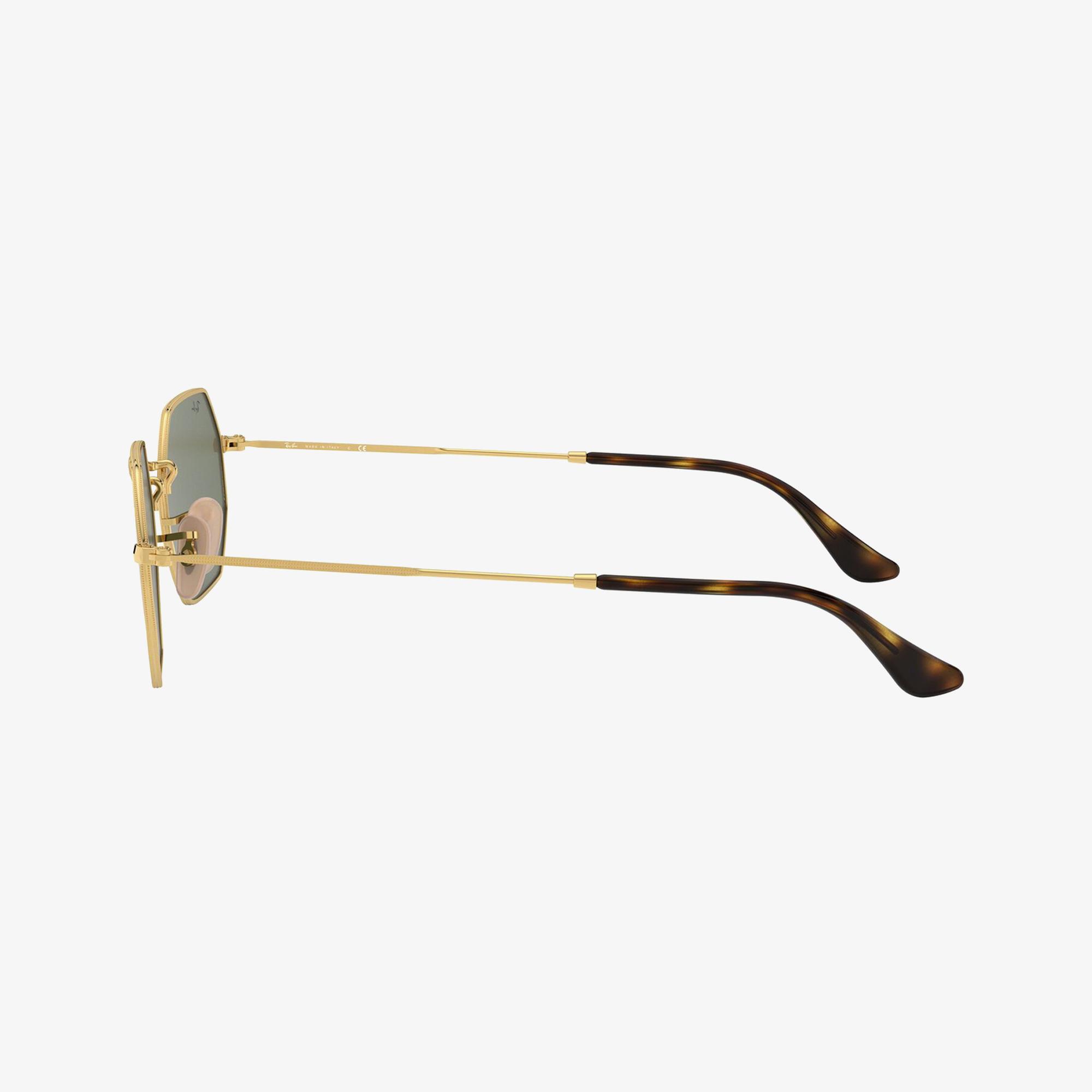 RAY-BAN 0RB3556N Octagonal Unisex Gold Güneş Gözlüğü
