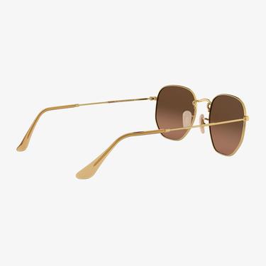  RAY-BAN 0RB3548N Hexagonal Unisex Gold Kahverengi Camlı Güneş Gözlüğü
