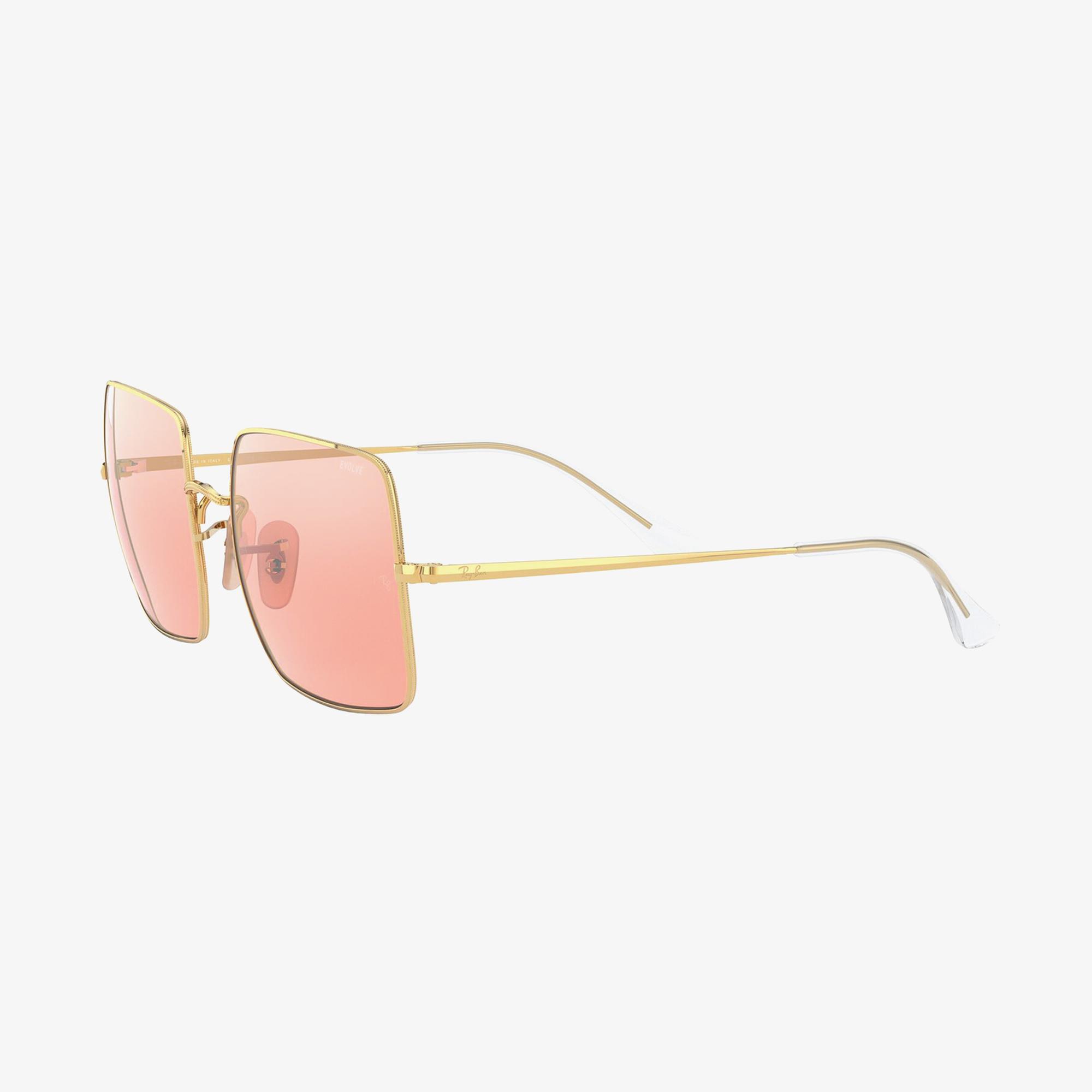 RAY-BAN 0RB1971 Square Kadın Shiny Gold Pembe Camlı Güneş Gözlüğü