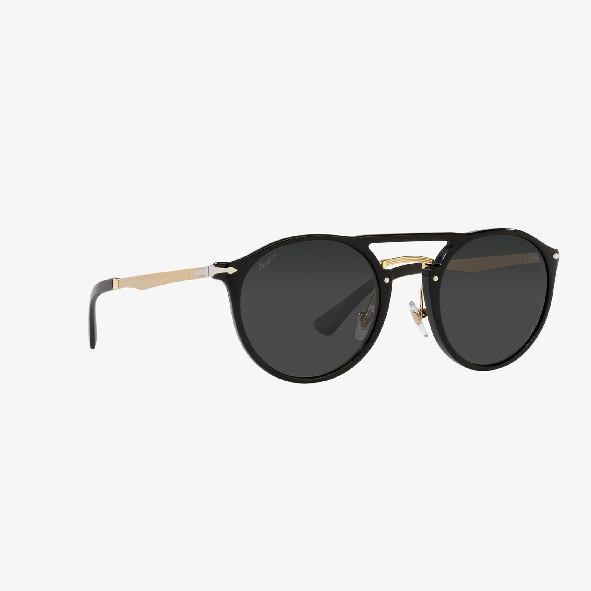 PERSOL 0PO3264S Unisex Siyah-Gold Güneş Gözlüğü