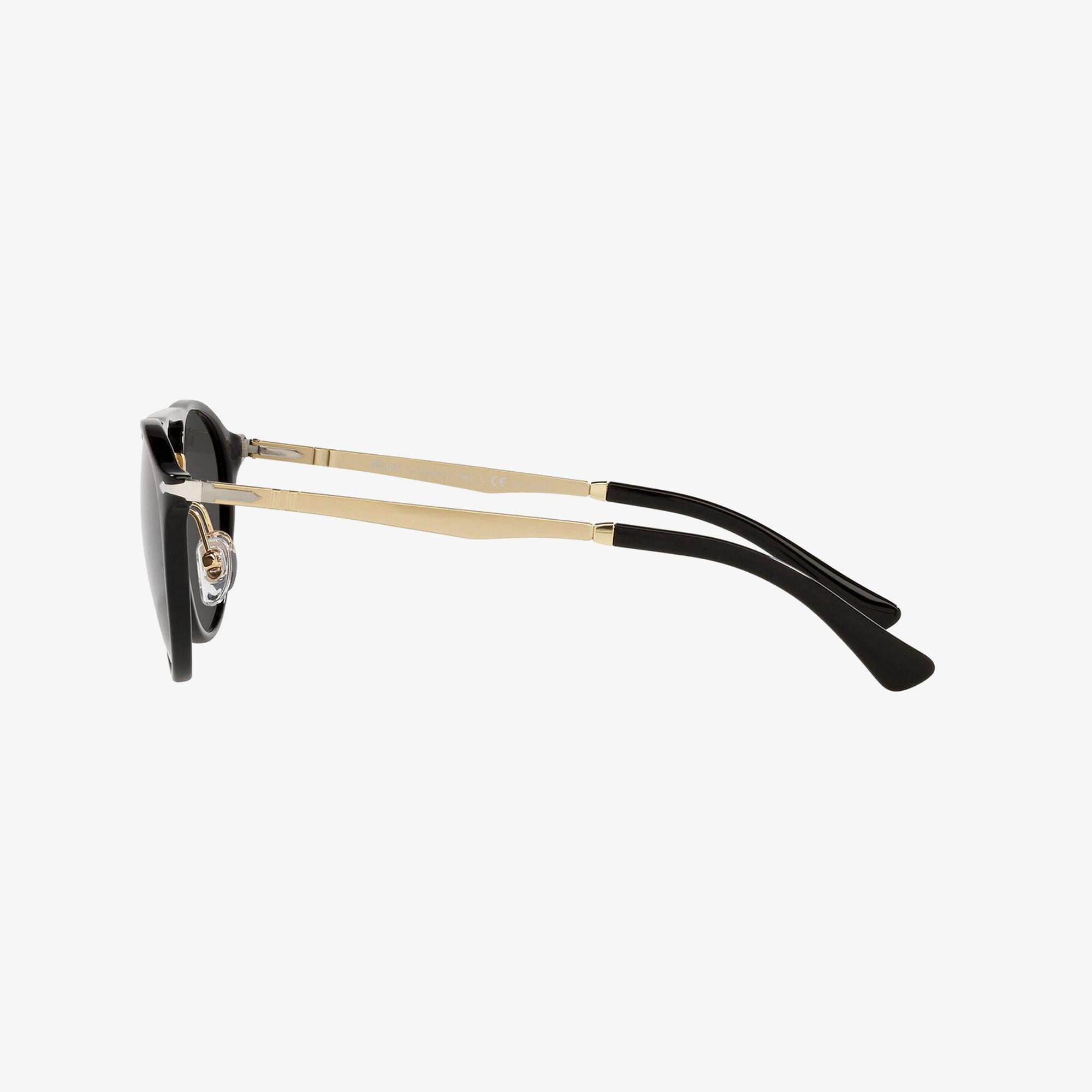 PERSOL 0PO3264S Unisex Siyah-Gold Güneş Gözlüğü