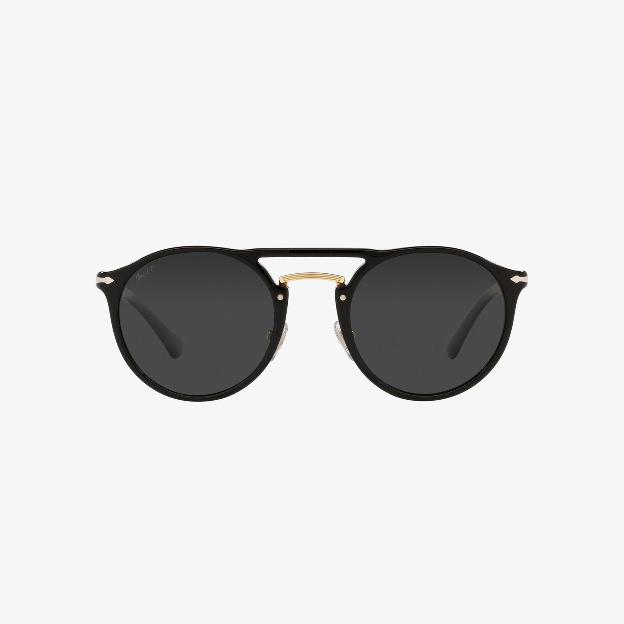 PERSOL 0PO3264S Unisex Siyah-Gold Güneş Gözlüğü