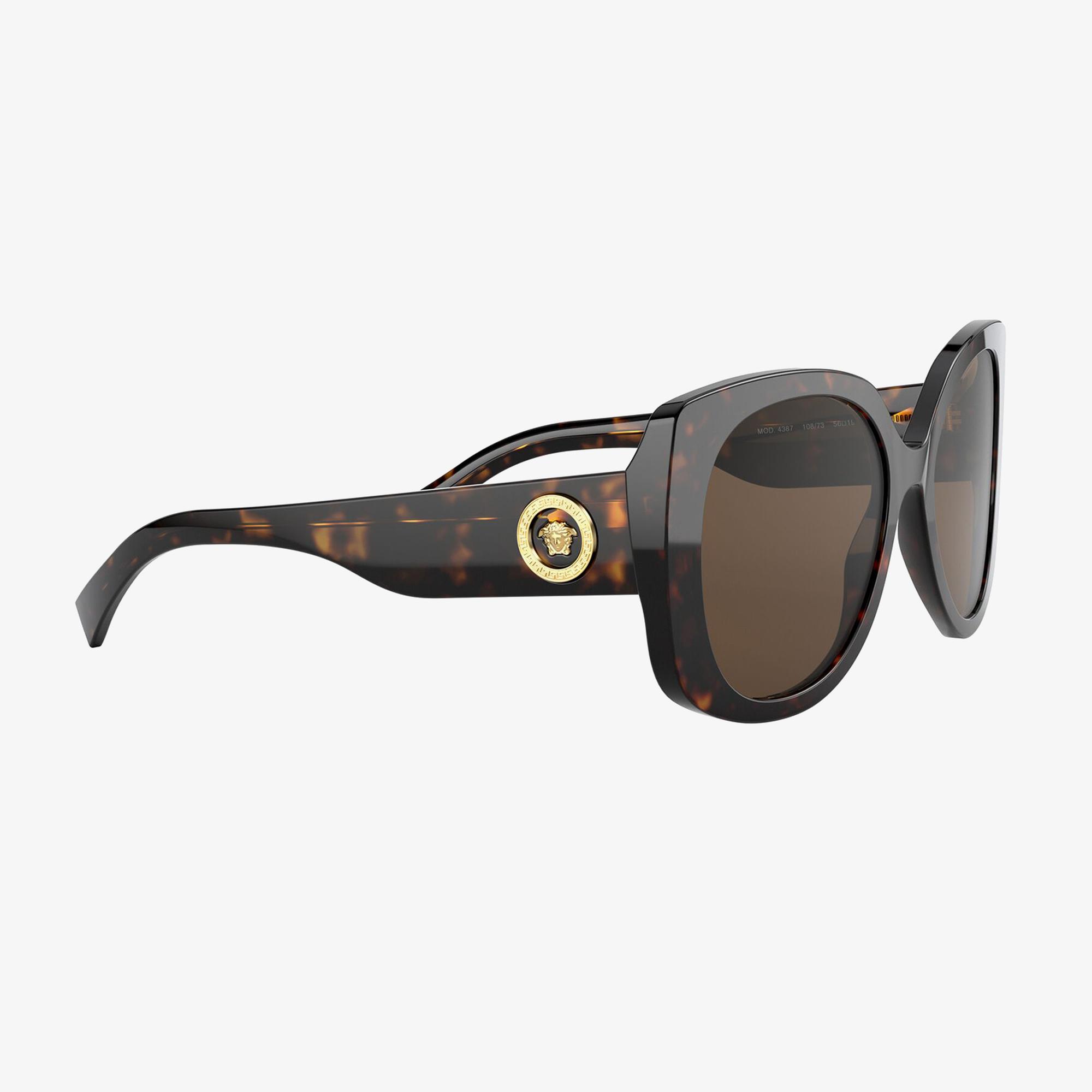 VERSACE 0VE4387 Kadın Dark Havana Güneş Gözlüğü