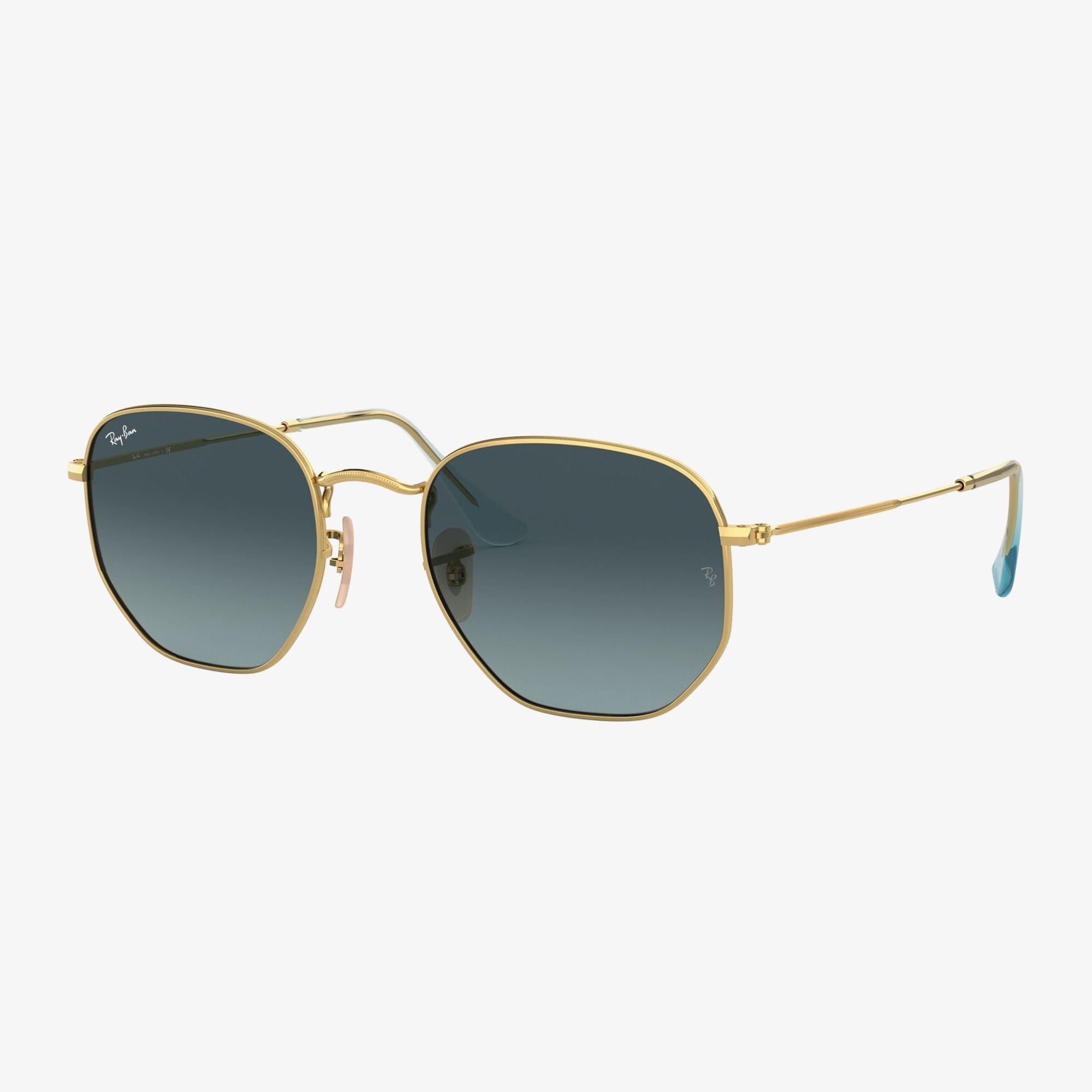 RAY-BAN 0RB3548N Hexagonal Unisex Gold Güneş Gözlüğü