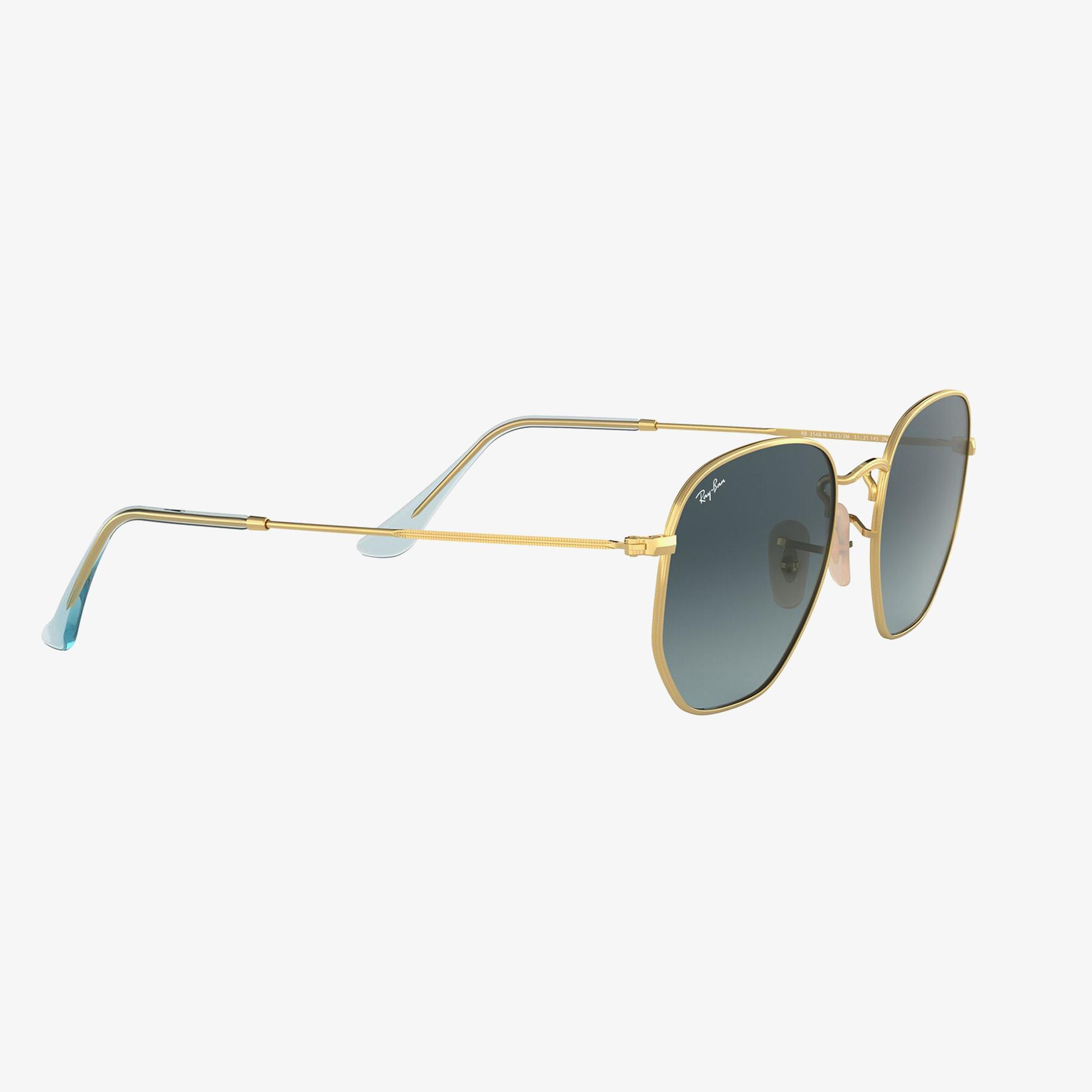 RAY-BAN 0RB3548N Hexagonal Unisex Gold Güneş Gözlüğü
