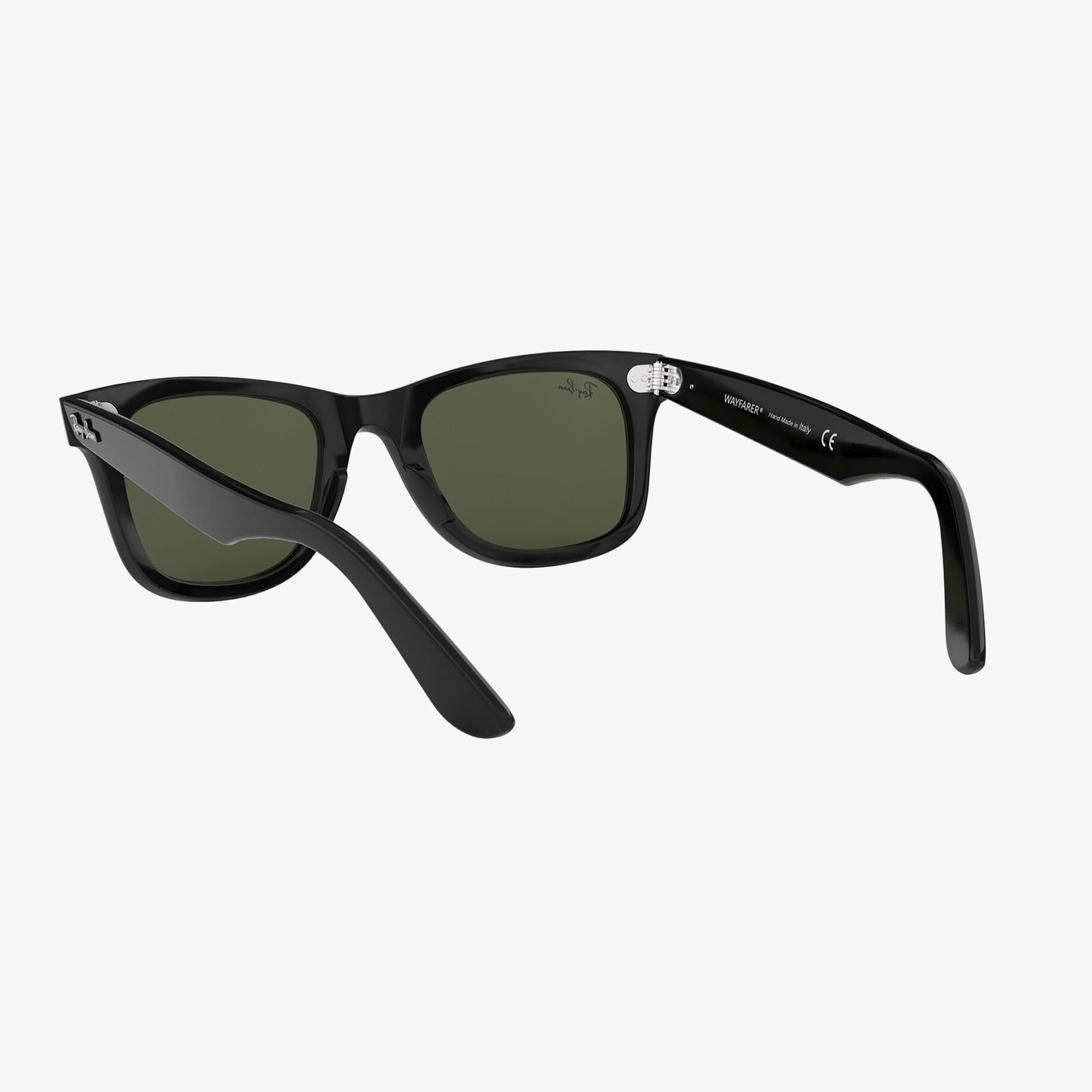 RAY-BAN 0RB2140 Wayfarer Yeşil Camlı Unisex Siyah Güneş Gözlüğü