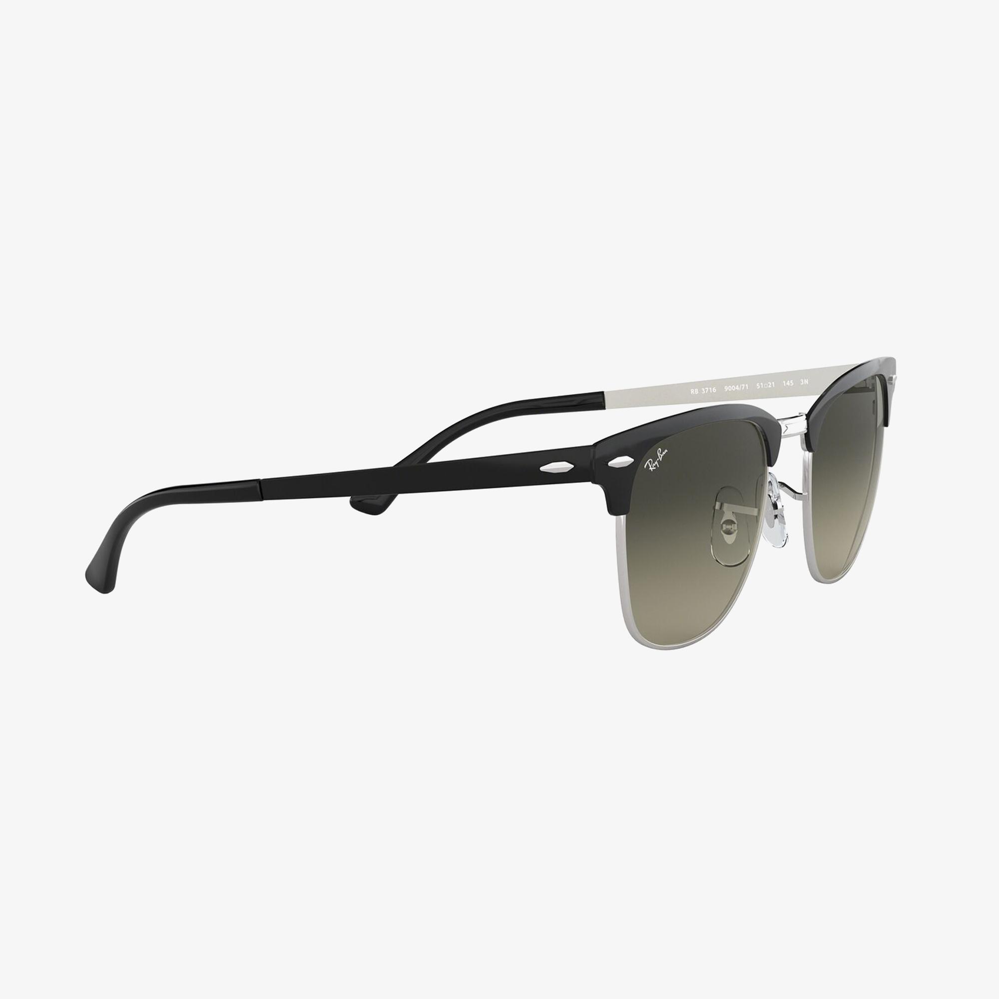 RAY-BAN 0RB3716 Clubmaster Metal Unisex Silver Siyah Güneş Gözlüğü