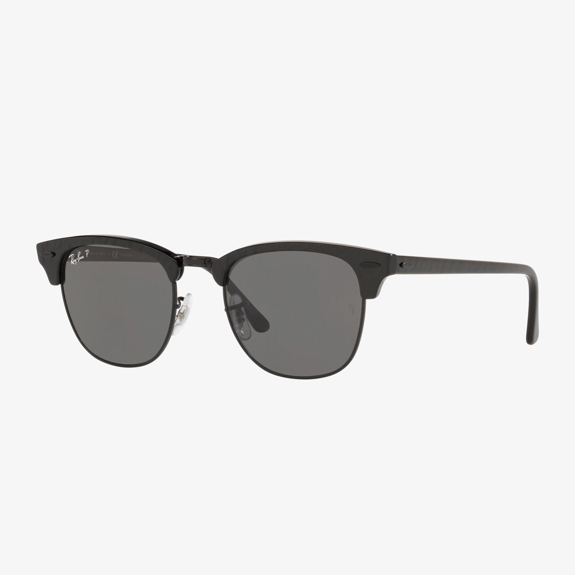RAY-BAN 0RB3016 Clubmaster Unisex Top Wrinkled On Siyah Güneş Gözlüğü