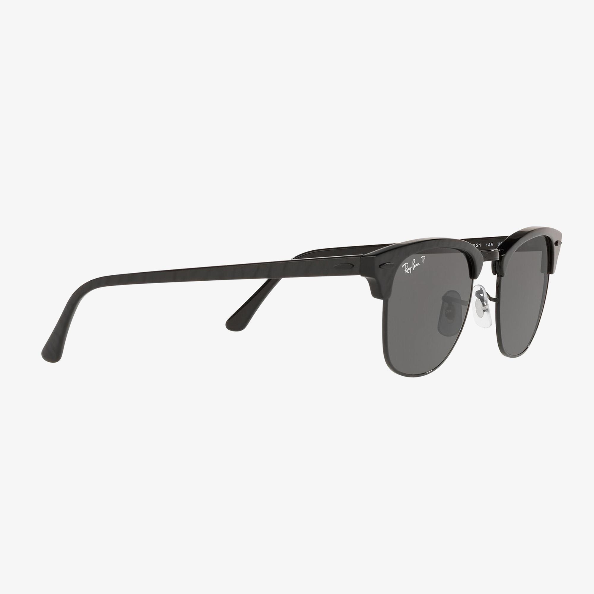 RAY-BAN 0RB3016 Clubmaster Unisex Top Wrinkled On Siyah Güneş Gözlüğü