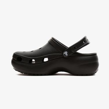  Crocs Classic Platform Clog Kadın Siyah Günlük Terlik