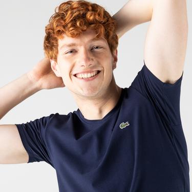  Lacoste V Yaka Lacivert T-Shirt