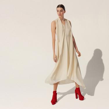  BAQA Asymmetric Kadın Krem Rengi Elbise