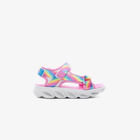 Skechers Hypno Splash - Rainbow Lights Çocuk Işıklı Pembe Sandalet
