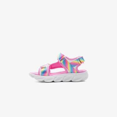  Skechers Hypno Splash - Rainbow Lights Çocuk Işıklı Pembe Sandalet