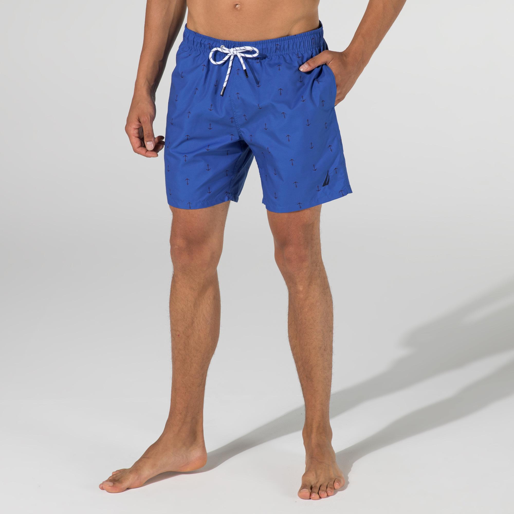 Nautica Erkek Mavi Desenli Deniz Şortu