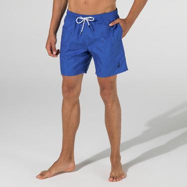  Nautica Erkek Mavi Desenli Mayo Şort