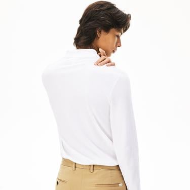  Lacoste L.12.12 Erkek Slim Fit Uzun Kollu Beyaz Polo