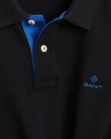  GANT Erkek Siyah Slim Fit Polo