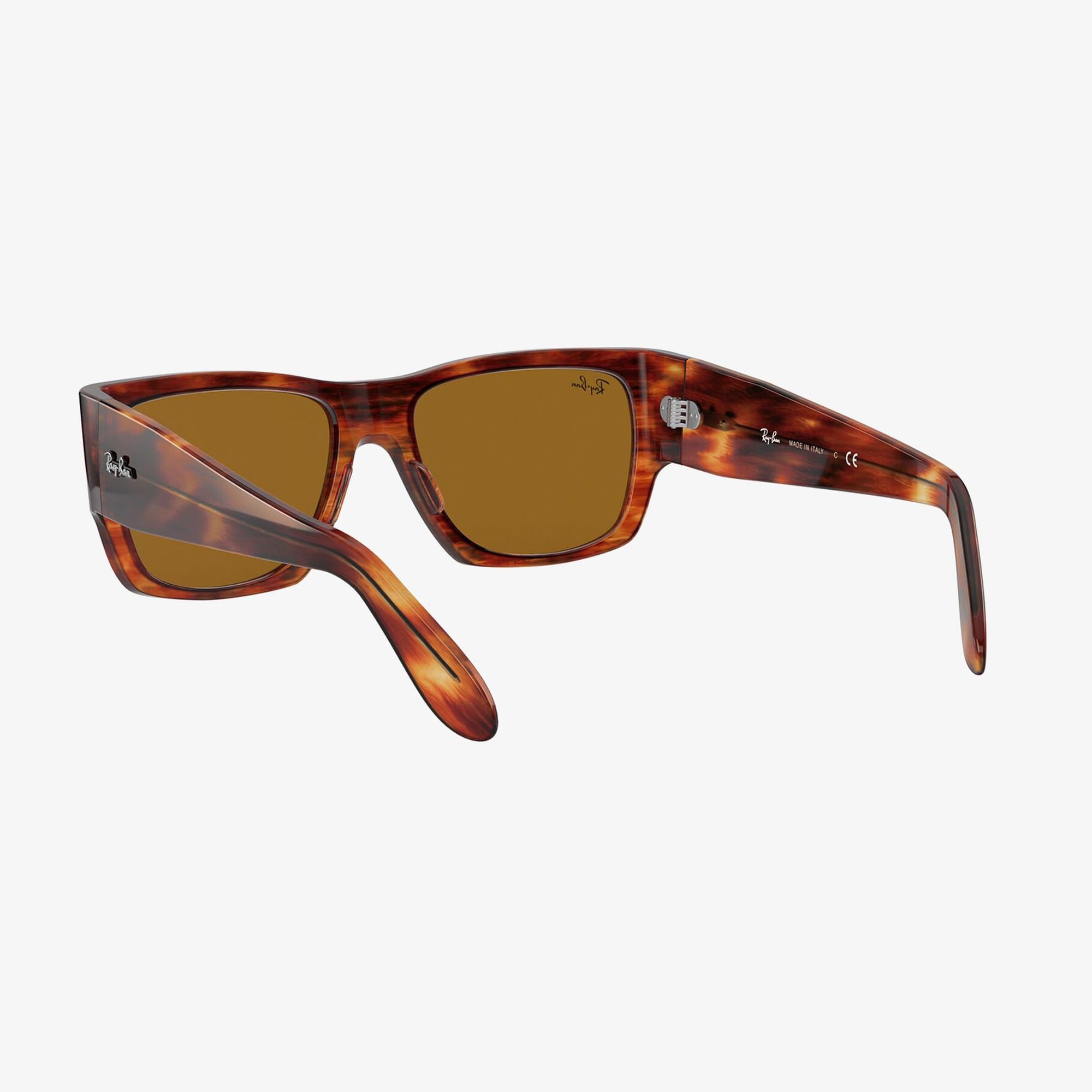 RAY-BAN 0RB2187 Wayfarer Nomad Unisex Striped Havana Güneş Gözlüğü