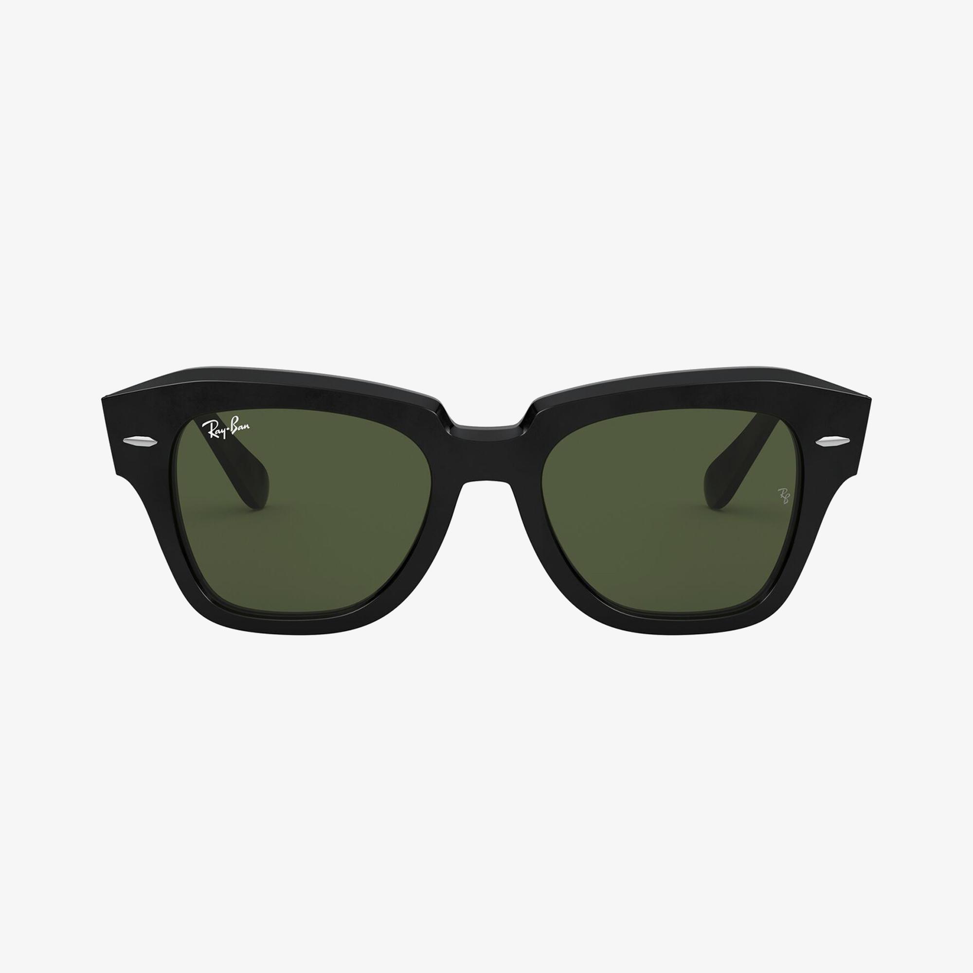 RAY-BAN 0RB2186 State Street Unisex Siyah Kare Güneş Gözlüğü